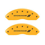 MGP 4 Caliper Covers Engraved F & R Stripes/Dodge Yellow Finish Black Char 2010 Dodge Nitro