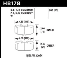 Cargar imagen en el visor de la galería, Hawk 2/1989-1996 Nissan 300ZX Base (Excl. Turbo) HPS 5.0 Front Brake Pads