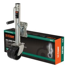 Carica l&#39;immagine nel visualizzatore di Gallery, Curt Marine Jack w/Dual 6in Wheels (1500lbs 10in Travel Packaged)