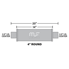 MagnaFlow Muffler Mag SS 14X4X4 2.5X2.5