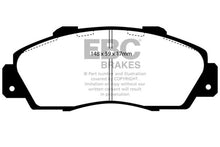 Carica l&#39;immagine nel visualizzatore di Gallery, EBC 97 Acura CL 3.0 Greenstuff Front Brake Pads