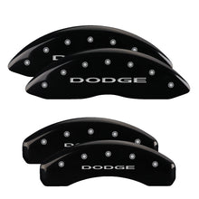 Carica l&#39;immagine nel visualizzatore di Gallery, MGP 4 Caliper Covers Engraved F &amp; R Stripes/Dodge Yellow Finish Black Char 2010 Dodge Ram 3500