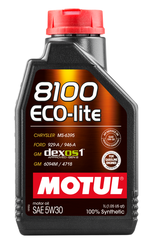 Motul 1L Synthetic Engine Oil 8100 5W30 ECO-LITE image 1