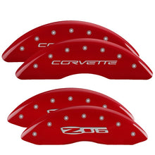 Cargar imagen en el visor de la galería, MGP Front set 2 Caliper Covers Engraved Front Bowtie Yellow finish black ch
