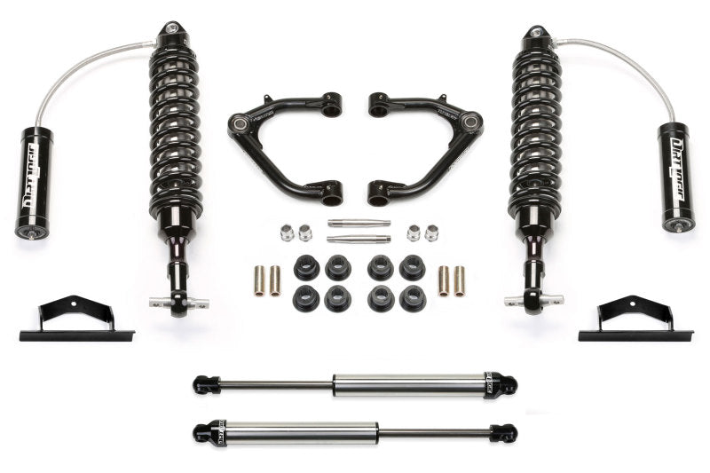Fabtech 07-13 GM C/K1500 w/OE Forged UCA 2in UCA System w/DL 2.5 Resi Coilovers & Rear DL Shocks