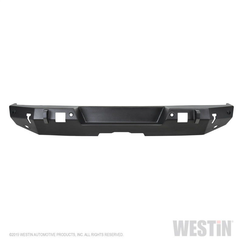 Westin 18-19 Jeep Wrangler JL WJ2 Rear Bumper w/  Sensors (Excl. Wrangler JK) - Textured Black - 2to4wheels