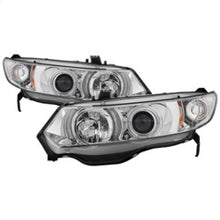 Carica l&#39;immagine nel visualizzatore di Gallery, Spyder Honda Civic 06-08 2Dr Projector Headlights LED Halo Chrome High H1 Low H1 PRO-YD-HC06-2D-HL-C