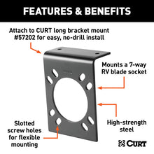 Load image into Gallery viewer, Curt Connector Mounting Bracket for 7-Way RV Blade (Packaged)