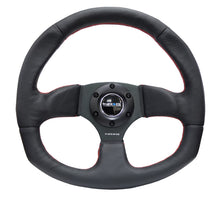 गैलरी व्यूवर में इमेज लोड करें, NRG Reinforced Steering Wheel (320mm Horizontal / 330mm Vertical) Leather w/Red Stitching