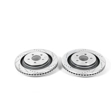 Carica l&#39;immagine nel visualizzatore di Gallery, Power Stop 15-19 Ford Mustang Rear Evolution Drilled &amp; Slotted Rotors - Pair