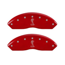 Charger l&#39;image dans la galerie, MGP 4 Caliper Covers Engraved Front &amp; Rear Tiffany Snake Red finish silver ch