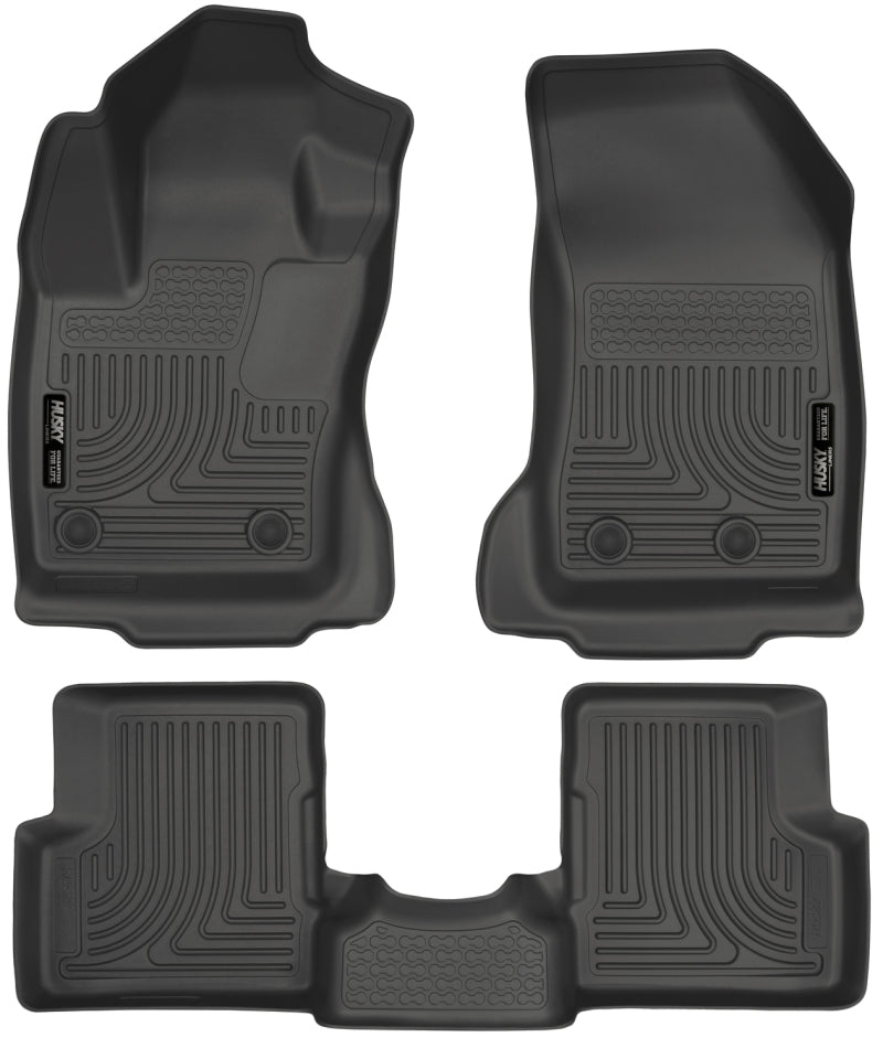 Husky Liners 2015 Jeep Renegade Weatherbeater Black Front and Second Row Floor Liners - 2to4wheels