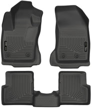 गैलरी व्यूवर में इमेज लोड करें, Husky Liners 2015 Jeep Renegade Weatherbeater Black Front and Second Row Floor Liners - 2to4wheels