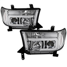 Carica l&#39;immagine nel visualizzatore di Gallery, Spyder 07-13 Toyota Tundra V2 Light Bar DRL Projector Headlights - Chrome (PRO-YD-TTU07V2-LB-C)
