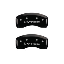 Laden Sie das Bild in den Galerie-Viewer, MGP 4 Caliper Covers Engraved Front &amp; Rear i-Vtec Black finish silver ch