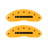 MGP 4 Caliper Covers Engraved Front & Rear Hummer Yellow Finish Black Char 2010 Hummer H3T