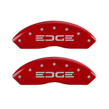 गैलरी व्यूवर में इमेज लोड करें, MGP 4 Caliper Covers Engraved Front &amp; Rear Edge Red finish silver ch