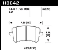 गैलरी व्यूवर में इमेज लोड करें, Hawk 2009-2014 Audi A4 HPS 5.0 Rear Brake Pads