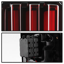 Carica l&#39;immagine nel visualizzatore di Gallery, Spyder 07-16 Jeep Wrangler Version 2 Light Bar LED Tail Lights - Red Clear (ALT-YD-JWA07V2-LBLED-RC)