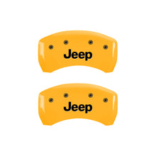 Charger l&#39;image dans la galerie, MGP 4 Caliper Covers Engraved Front JEEP Engraved Rear JEEP Grill logo Black finish silver ch