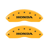 MGP 4 Caliper Covers Engraved Front & Rear Honda Yellow Finish Black Char 2004 Honda Pilot
