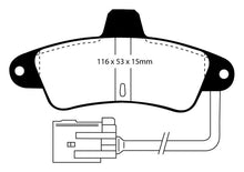 Carica l&#39;immagine nel visualizzatore di Gallery, EBC 95-00 Ford Contour 2.0 Yellowstuff Rear Brake Pads