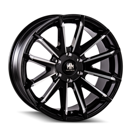 Mayhem 8109 Crossfire 22x9.5 / 6x114.3 BP / 25mm Offset / 78.3mm Hub Black w/ Milled Spokes Wheel