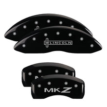 Charger l&#39;image dans la galerie, MGP 4 Caliper Covers Engraved Front Lincoln Rear MKZ Black Finish Silver Char 2019 Lincoln MKZ