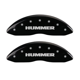 MGP 4 Caliper Covers Engraved Front & Rear Hummer Black finish silver ch