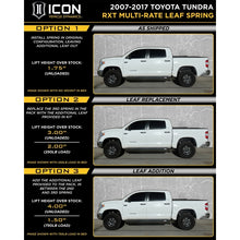 गैलरी व्यूवर में इमेज लोड करें, ICON 2007+ Toyota Tundra Multi Rate RXT Leaf Pack w/Add In Leaf