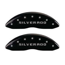 MGP 4 Caliper Covers Engraved Front & Rear MGP Black finish silver ch