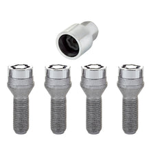 Laden Sie das Bild in den Galerie-Viewer, McGard Wheel Lock Bolt Set - 4pk. (Cone Seat) M14X1.5 / 17mm Hex / 29.0mm Shank Length - Chrome