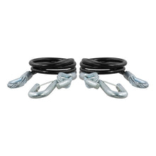 Load image into Gallery viewer, Curt 44-1/2in Safety Cables w/2 Snap Hooks (5000lbs Vinyl-Coated 2-Pack)