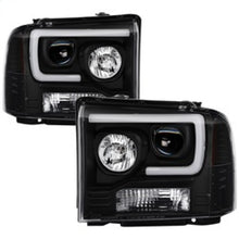 Carica l&#39;immagine nel visualizzatore di Gallery, Spyder Ford F150 2005-2007 Projector Headlights - Light Bar DRL LED - Black PRO-YD-FS05V2-LB-BK