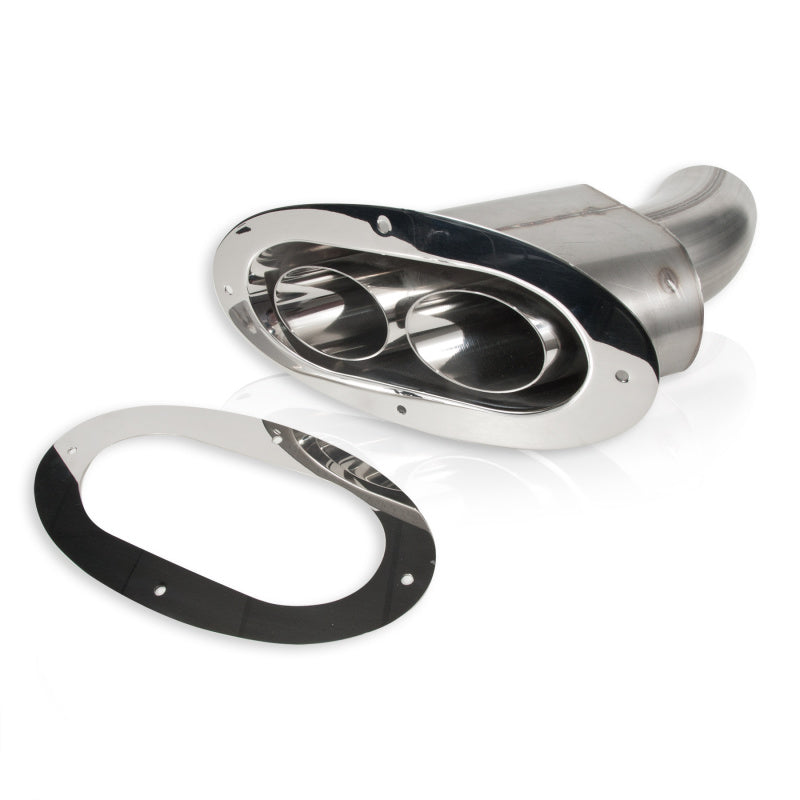 Stainless Works Angled-Oval Through-Body Tip With Tubes - 2to4wheels