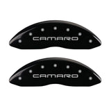 MGP 4 Caliper Covers Engraved Front & Rear Gen 4/Camaro Black finish silver ch