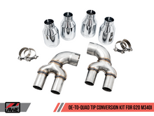 गैलरी व्यूवर में इमेज लोड करें, AWE Tuning 2019+ BMW M340i (G20) OE-Config-To-Quad Tip Conversion Kit - Diamond Black Tip