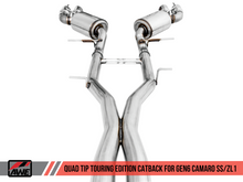 Cargar imagen en el visor de la galería, AWE Tuning 16-19 Chevy Camaro SS Resonated Axle Back to Cat Back Conversion Kit