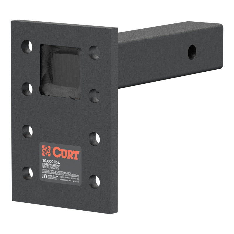 Curt Adjustable Pintle Mount (2in Shank 10000lbs 7in High 8in Long)