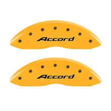 Charger l&#39;image dans la galerie, MGP 4 Caliper Covers Engraved Front Accord Engraved Rear Accord Yellow finish black ch