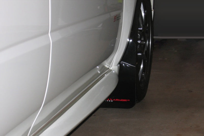 Rally Armor 02-07 Subaru WRX/STI/RS/2.5i (wagons req mod) UR Black Mud Flap w/ Red Logo