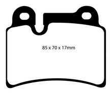 गैलरी व्यूवर में इमेज लोड करें, EBC 06-09 Volkswagen Touareg 3.6 (2 pin holes at top of backplate) Redstuff Rear Brake Pads