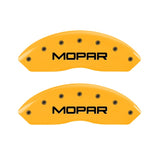 MGP 2 Caliper Covers Engraved Front Mopar Yellow Finish Black Char 2006 Jeep Wrangler