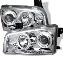 Carica l&#39;immagine nel visualizzatore di Gallery, Spyder Dodge Charger 06-10 Projector Headlights Halogen Model- LED Halo LED Chrm PRO-YD-DCH05-LED-C