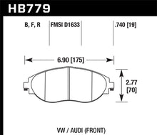 Carica l'immagine nel visualizzatore di Gallery, Hawk 13-17 Volkswagen CC HP+ Front Brake Pads