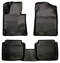 Carica l'immagine nel visualizzatore di Gallery, Husky Liners 2011 Hyundai Elantra WeatherBeater Combo Black Floor Liners
