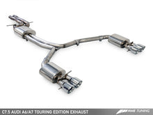 Cargar imagen en el visor de la galería, AWE Tuning Audi C7.5 A7 3.0T Touring Edition Exhaust - Quad Outlet Chrome Silver Tips