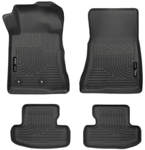 गैलरी व्यूवर में इमेज लोड करें, Husky Liners 2015 Ford Mustang WeatherBeater Black Front &amp; Second Seat Floor Liner