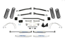 Fabtech 07-18 Jeep JK 4WD 4-Door 3in Trail II System w/Perf. Shocks
