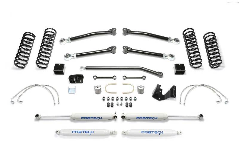 Fabtech 07-18 Jeep JK 4WD 2-Door 3in Trail II System w/Perf. Shocks
